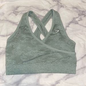 Green Camo Gymshark Sports Bra
